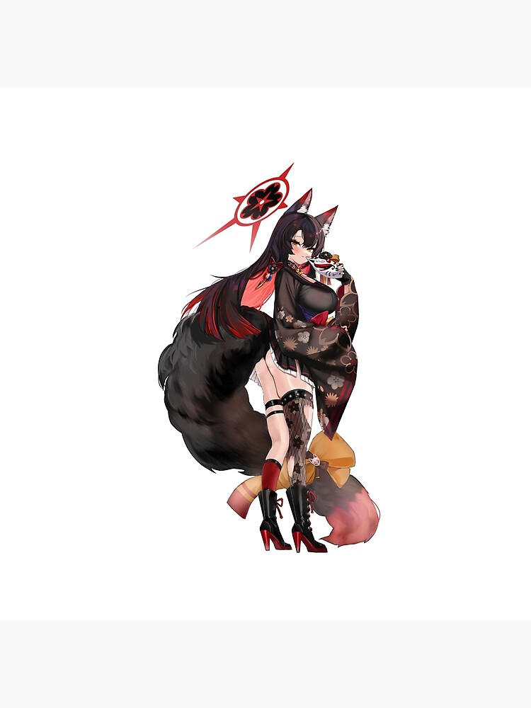 Blue Archive Hyakkiyako Kosaka Wakamo Fox Throw Pillow - Image 2
