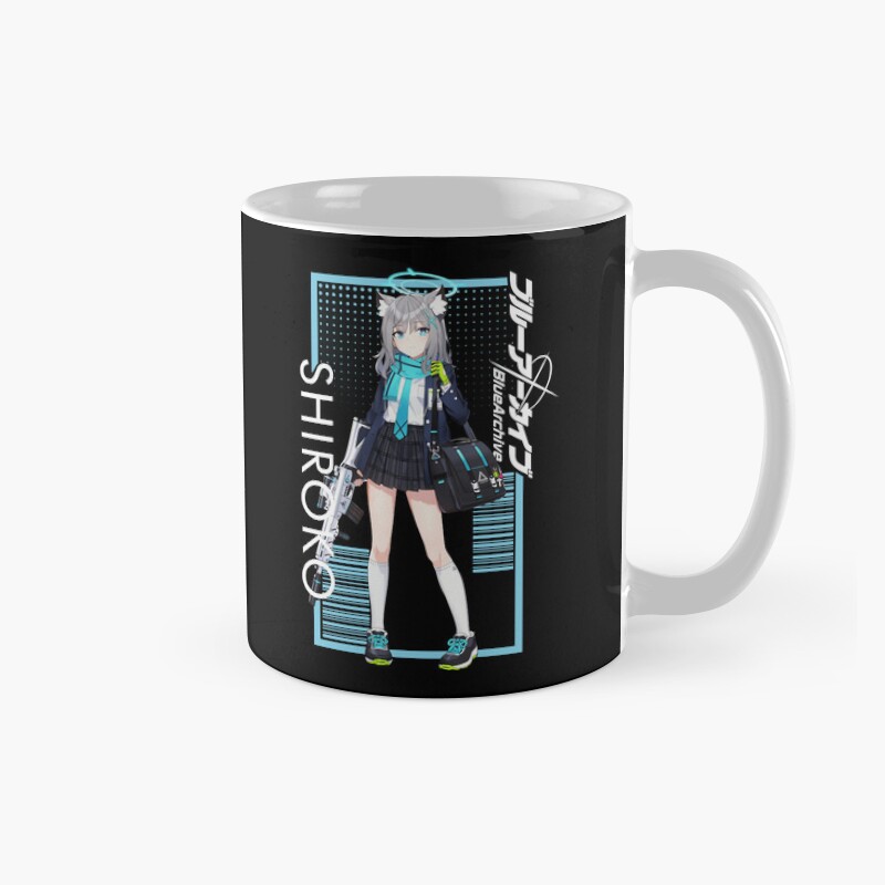 Blue Archive Abydos Sunaookami Shiroko Portrait Mug