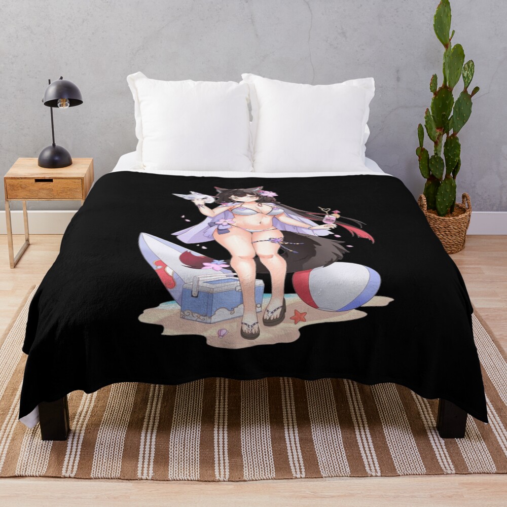 Blue Archive Hyakkiyako Kosaka Wakamo Elegant Throw Blanket