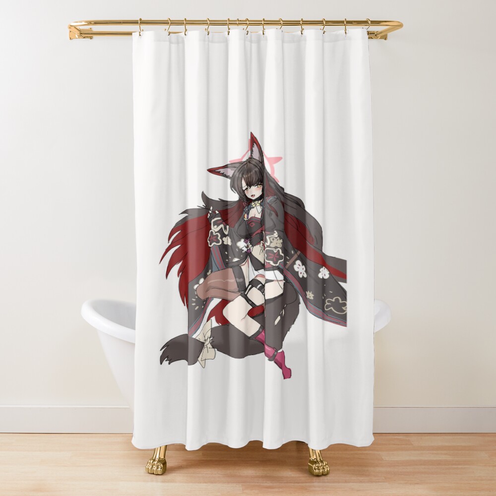 Blue Archive Hyakkiyako Kosaka Wakamo Masked Shower Curtain