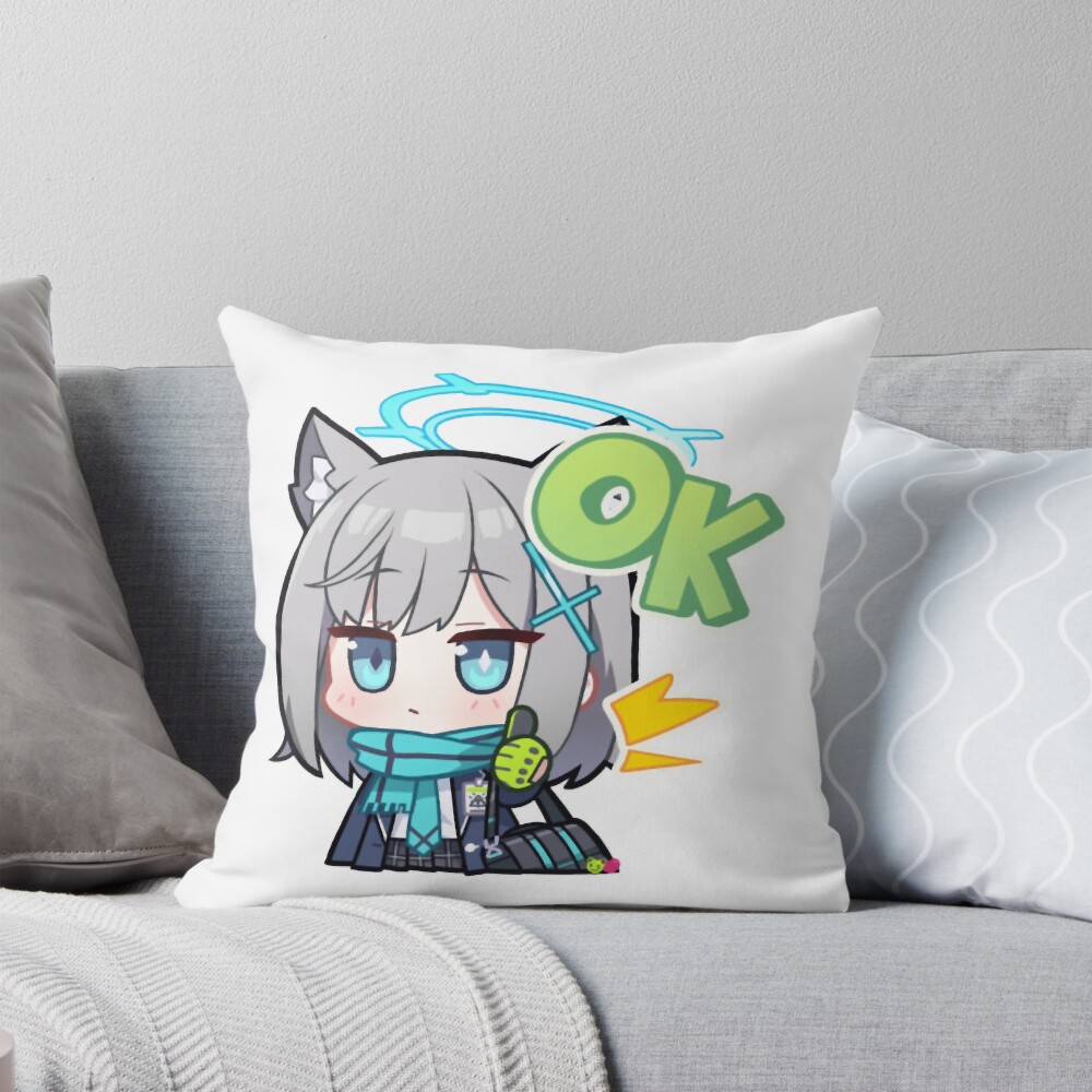 Blue Archive Abydos Sunaookami Shiroko Throw Pillow