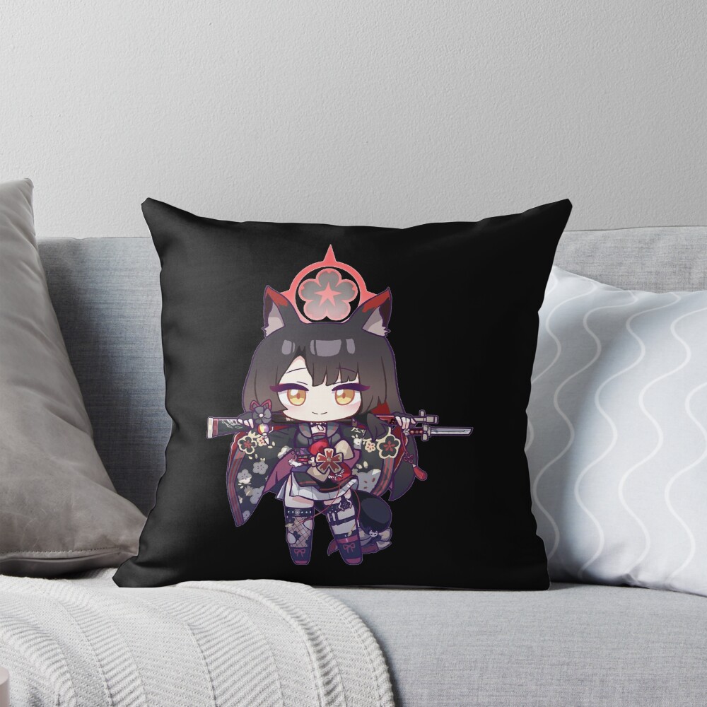 Blue Archive Hyakkiyako Kosaka Wakamo Throw Pillow